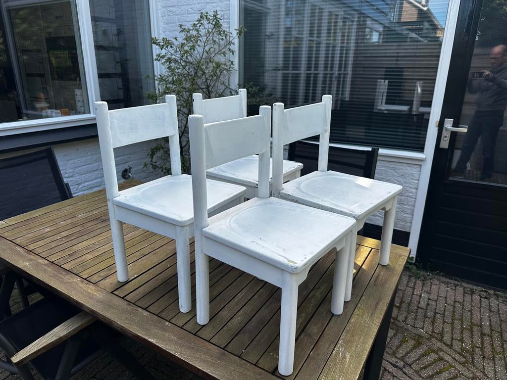 Schoolstoeltjes 4x heutink, Kinderen en Baby's, Kinderkamer | Tafels en Stoelen, Ophalen of Verzenden, Gebruikt, Stoel(en)