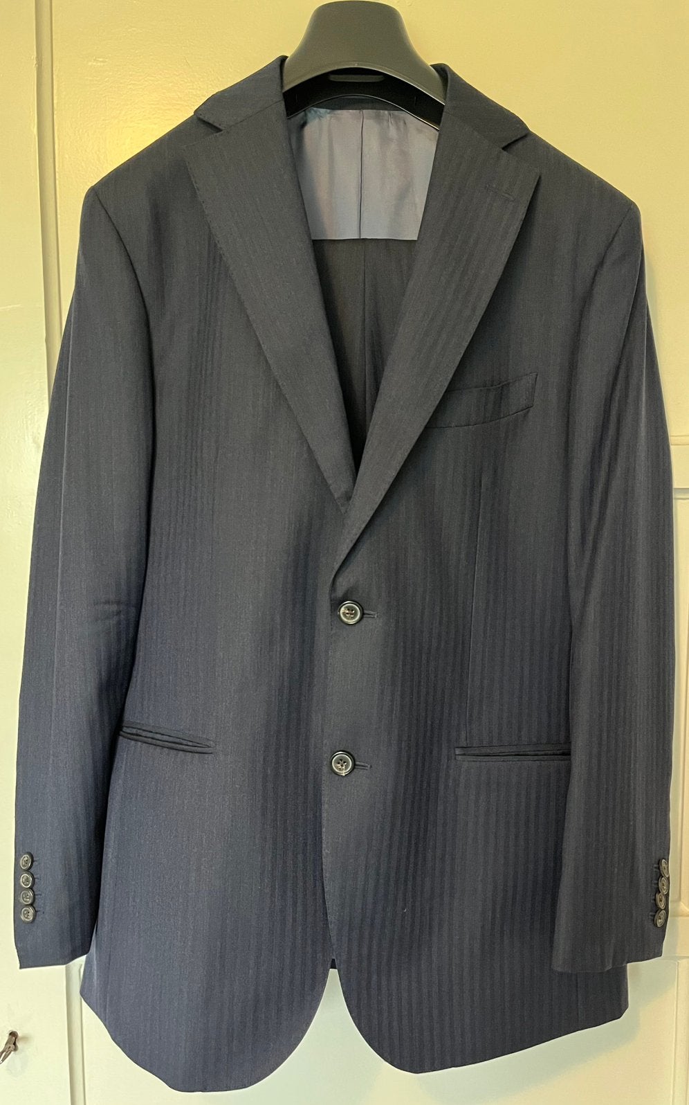 Suit Supply Kostuum - donkerblauw - Maat 50 - 100% wol, Ophalen of Verzenden, Zo goed als nieuw, Suitsupply, Maat 48/50 (M)