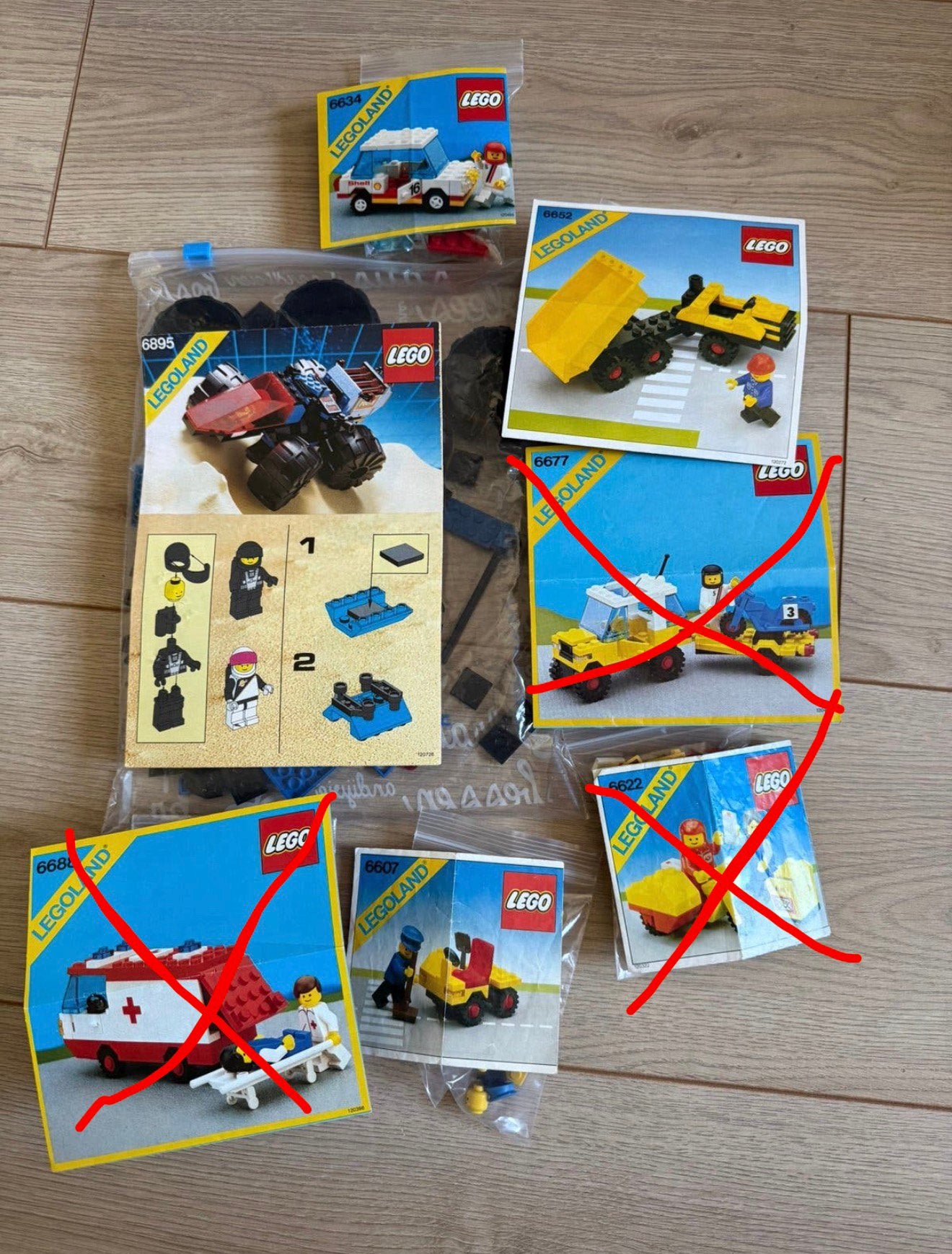 4 Complete Lego sets Partij LEGOLAND, Lego, Ophalen of Verzenden, Zo goed als nieuw, Compleet