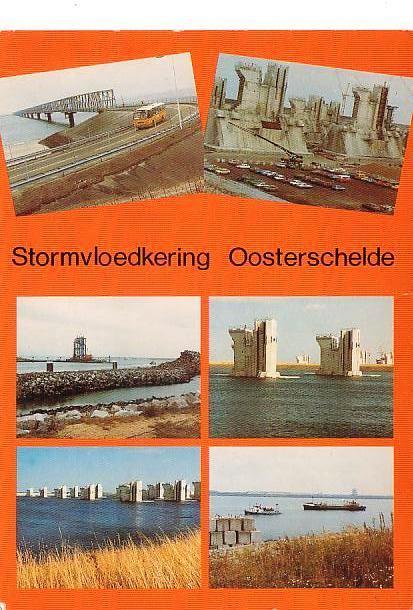 Ansichtkaart	Stormvloedkering Oosterschelde	Neeltje Jans, Verzenden, 1980 tot heden, Ongelopen, Zeeland