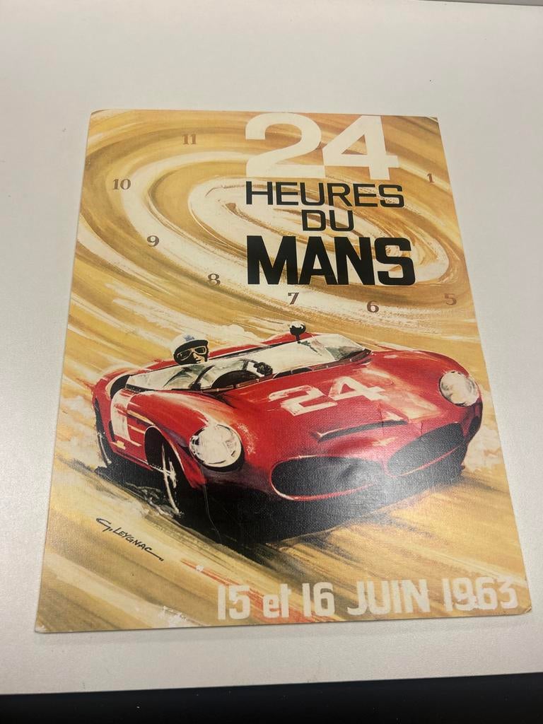 Vintage 24 Heures du Mans Poster 1963, Verzamelen, Ophalen, Zo goed als nieuw, A1 t/m A3