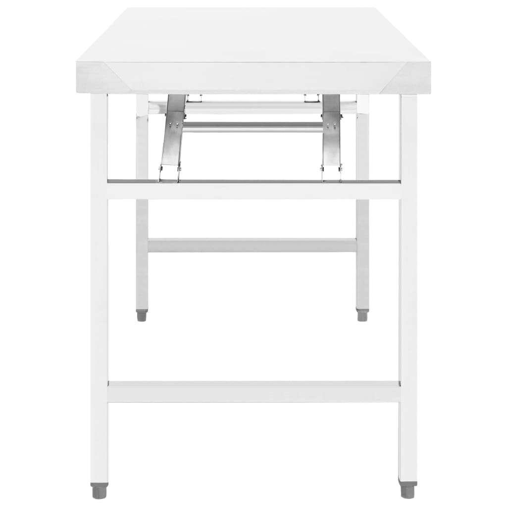 Keukenwerktafel inklapbaar 120x60x80 RVS GRATIS BEZORGD!, Overige typen, Verzenden, Nieuw, Metaal