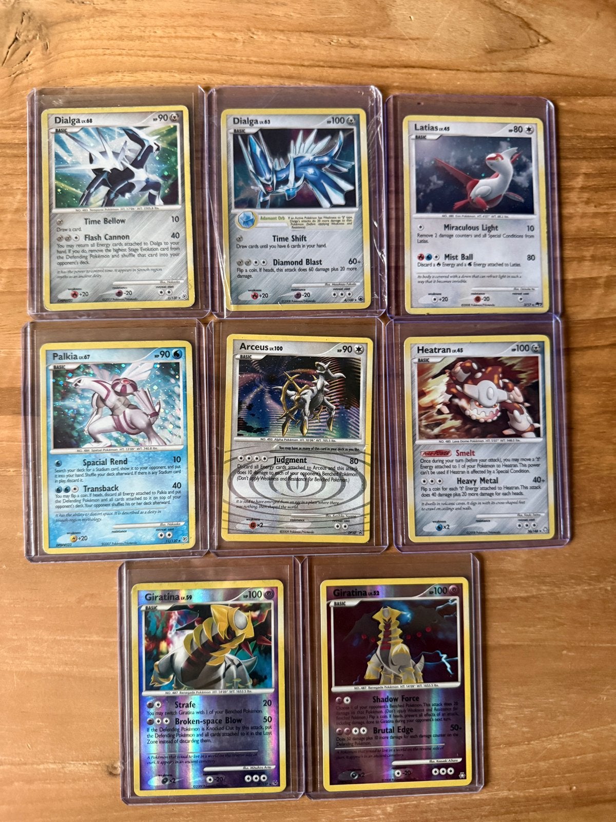 Pokémon kaarten – Dialga, Palkia, Giratina, Arceus & Latias, Ophalen of Verzenden, Zo goed als nieuw, Meerdere kaarten