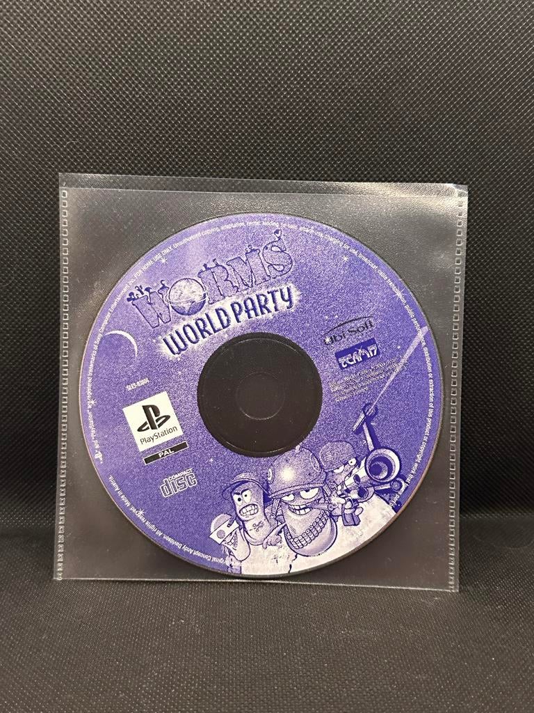 Worms World Party - PS1, Gebruikt, Eén computer, Ophalen of Verzenden, 3 spelers of meer