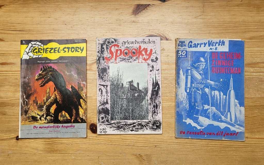 3 horror/SF pulpromans, Ophalen of Verzenden, Gelezen