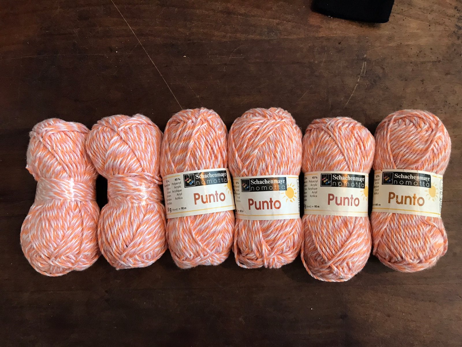 6 bollen schachemayr Punto voor 7,50 euro, Hobby en Vrije tijd, Breien en Haken, Ophalen of Verzenden, Nieuw, Wol of Garen