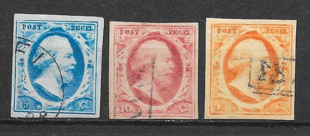Nvph 1-3 gebruikt cw 240,00 B, Postzegels en Munten, Postzegels | Nederlands-Indië en Nieuw-Guinea, Ophalen of Verzenden