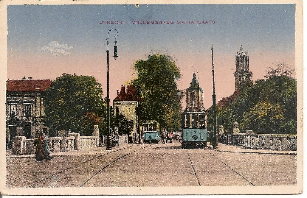 Oude Ansichtkaart Utrecht Willemsbrug Mariaplaats Tram, Ophalen of Verzenden, Voor 1920, Gelopen, Utrecht