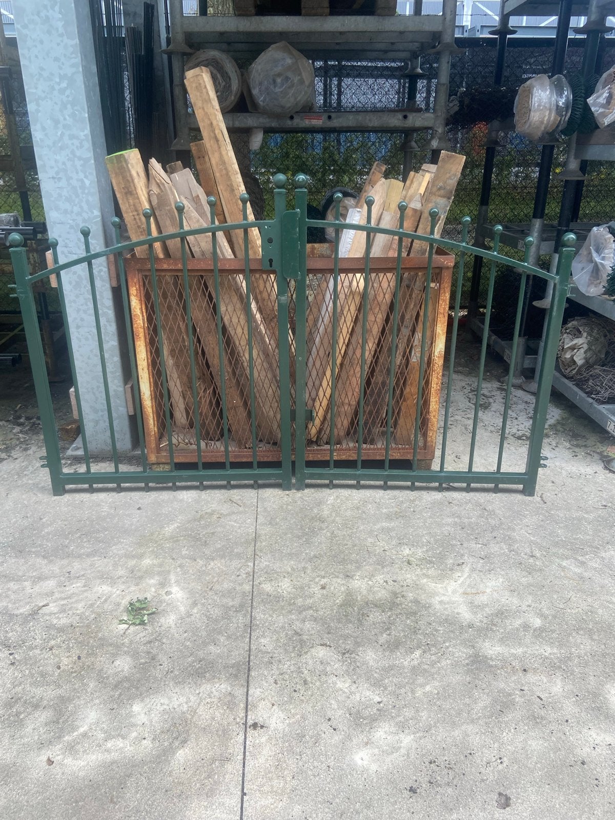 Gloednieuw groen loophek - 210x125 cm, Ophalen, Met poort, Nieuw, Tuinhek
