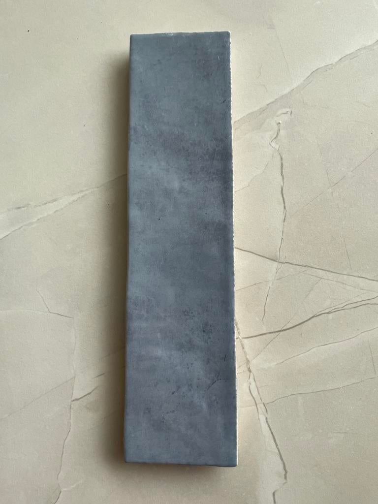 5 doz. Revoir Paris keramische tegels Bleu Gloss 6,25x25cm, Doe-het-zelf en Verbouw, Tegels, Ophalen, Nieuw, Minder dan 20 cm