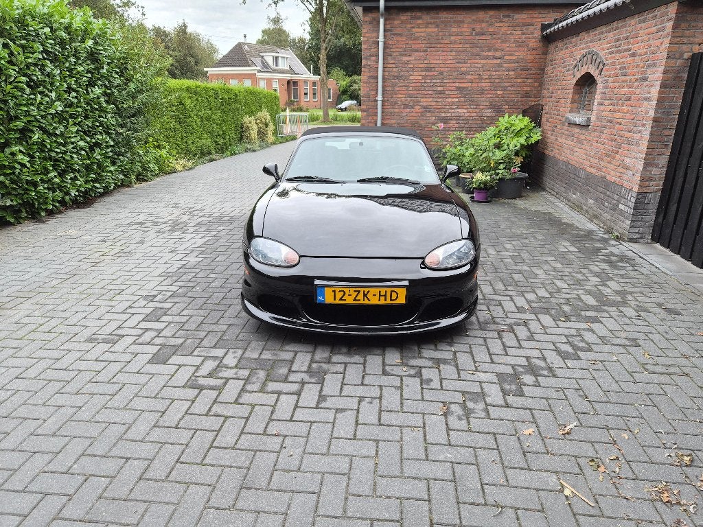 Mazda MX-5 1.8 I 2000 Zwart I Nieuwe APK 2027, Euro 2, 4 cilinders, Cabriolet, 1840 cc
