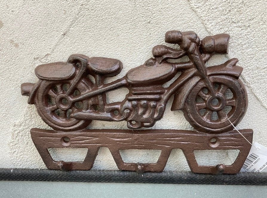 GIETIJZEREN KEUKENDOEKEN (HAAK) REKJE MOTOR NIEUW, Wandkapstok, -, -, Nieuw