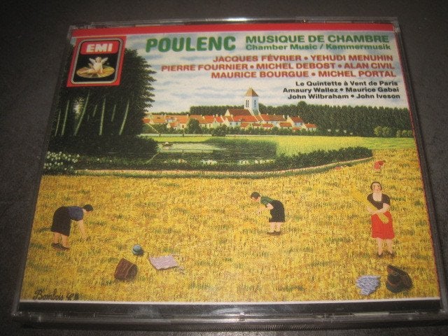 Poulenc Musique de chambre Fevrier Fournier ea op EMI 2CD, Ophalen of Verzenden, Classicisme, Gebruikt, Kamermuziek
