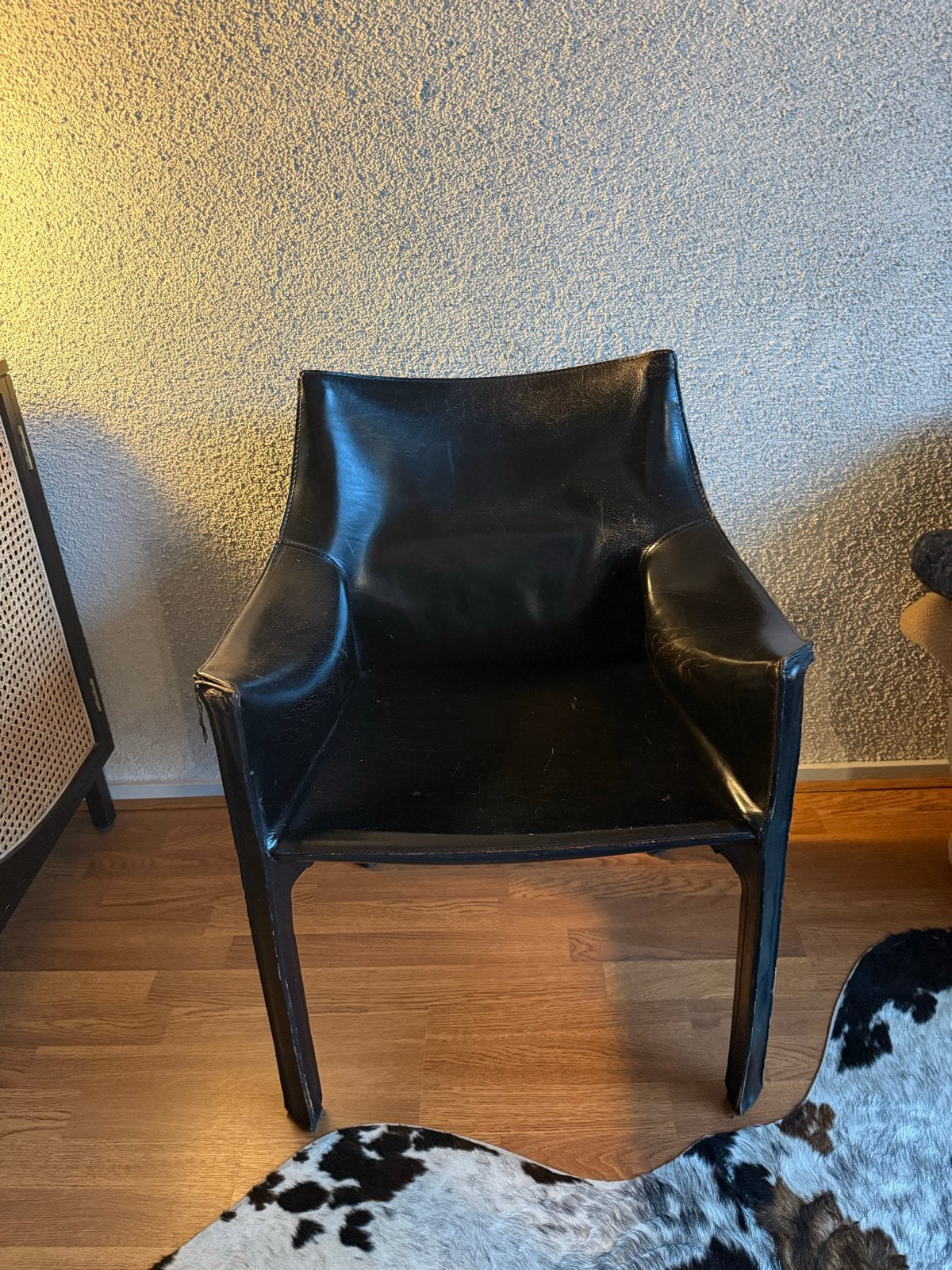Originele Cassina CAB stoel (M. Bellini) restauratieobject, Ophalen, Gebruikt, Zwart, Leer