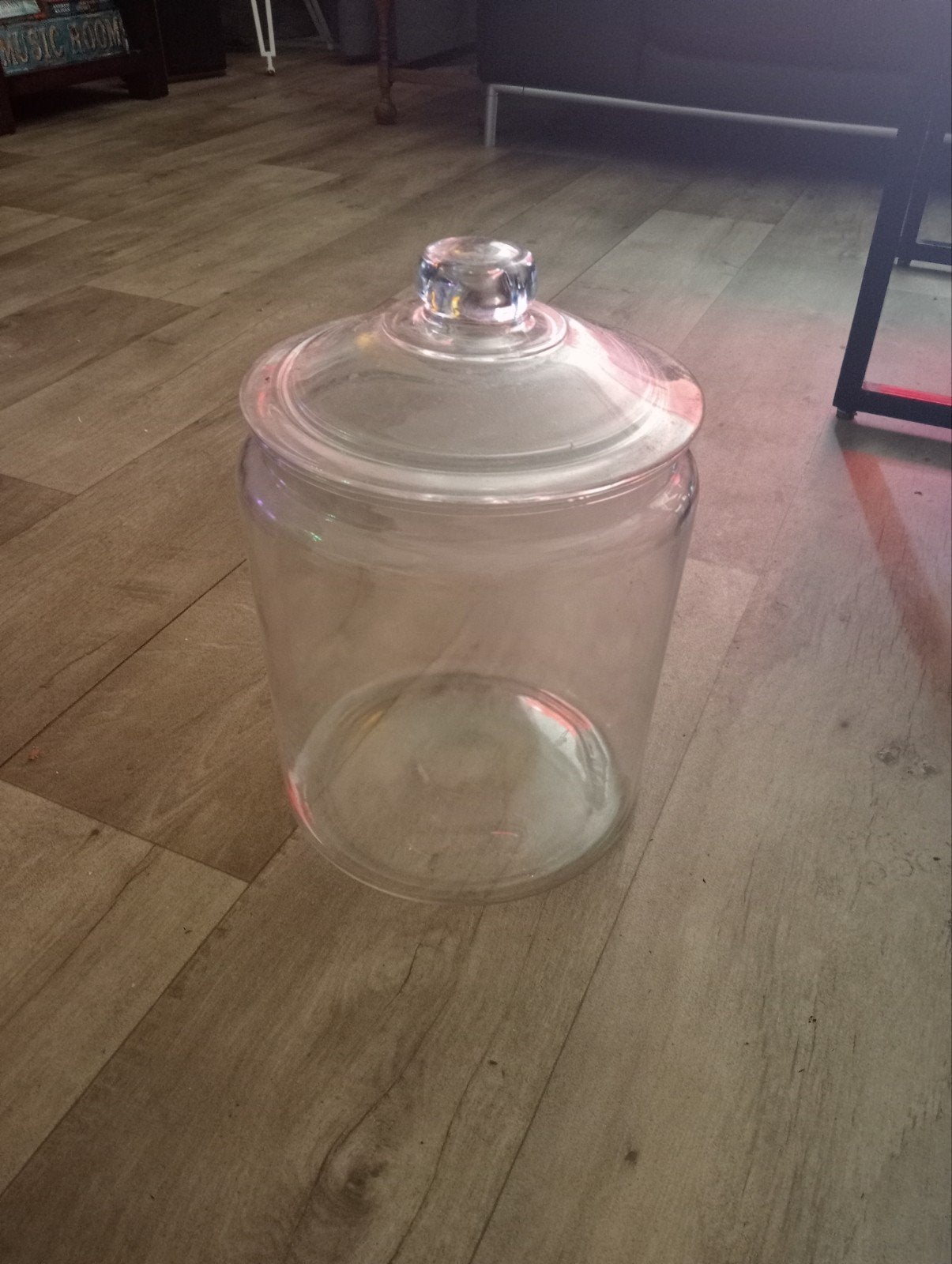 Grote glazen pot met deksel, Antiek en Kunst, Ophalen of Verzenden