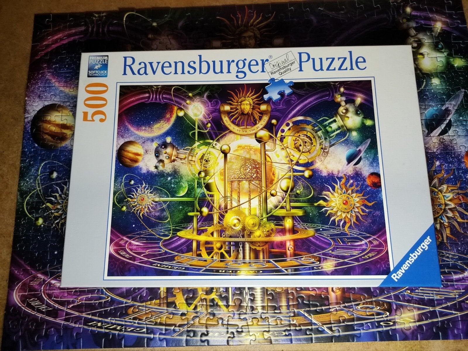 Ravensburger puzzel 500 stukjes Gouden zonnestelsel, Ophalen of Verzenden, 500 t/m 1500 stukjes, Zo goed als nieuw, Legpuzzel