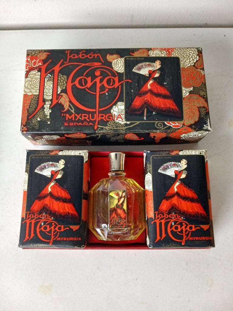 VINTAGE  geschenkdoos Myurgia Maja eau de toilette en zeep, Verzenden, Nieuw, Parfumfles, Gevuld