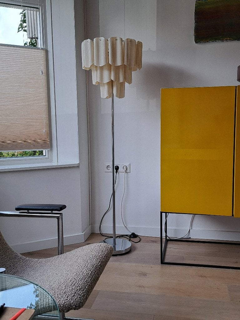 Vloerlamp vintage design, Ophalen of Verzenden, Gebruikt, Kunststof, 150 tot 200 cm