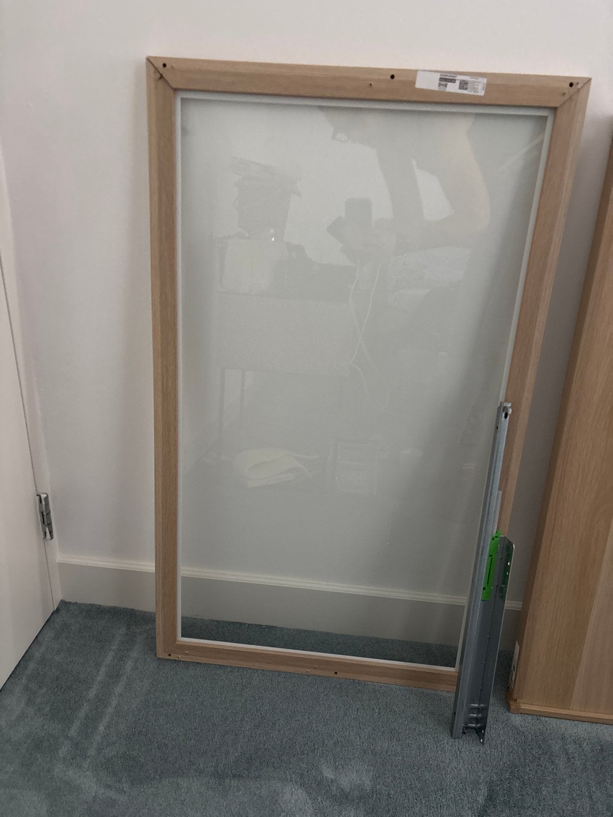 IKEA KOMPLEMENT lade witgelazuurd eikeneffect 100x58 cm, Ophalen, Gebruikt, Eikenhout, 50 tot 100 cm