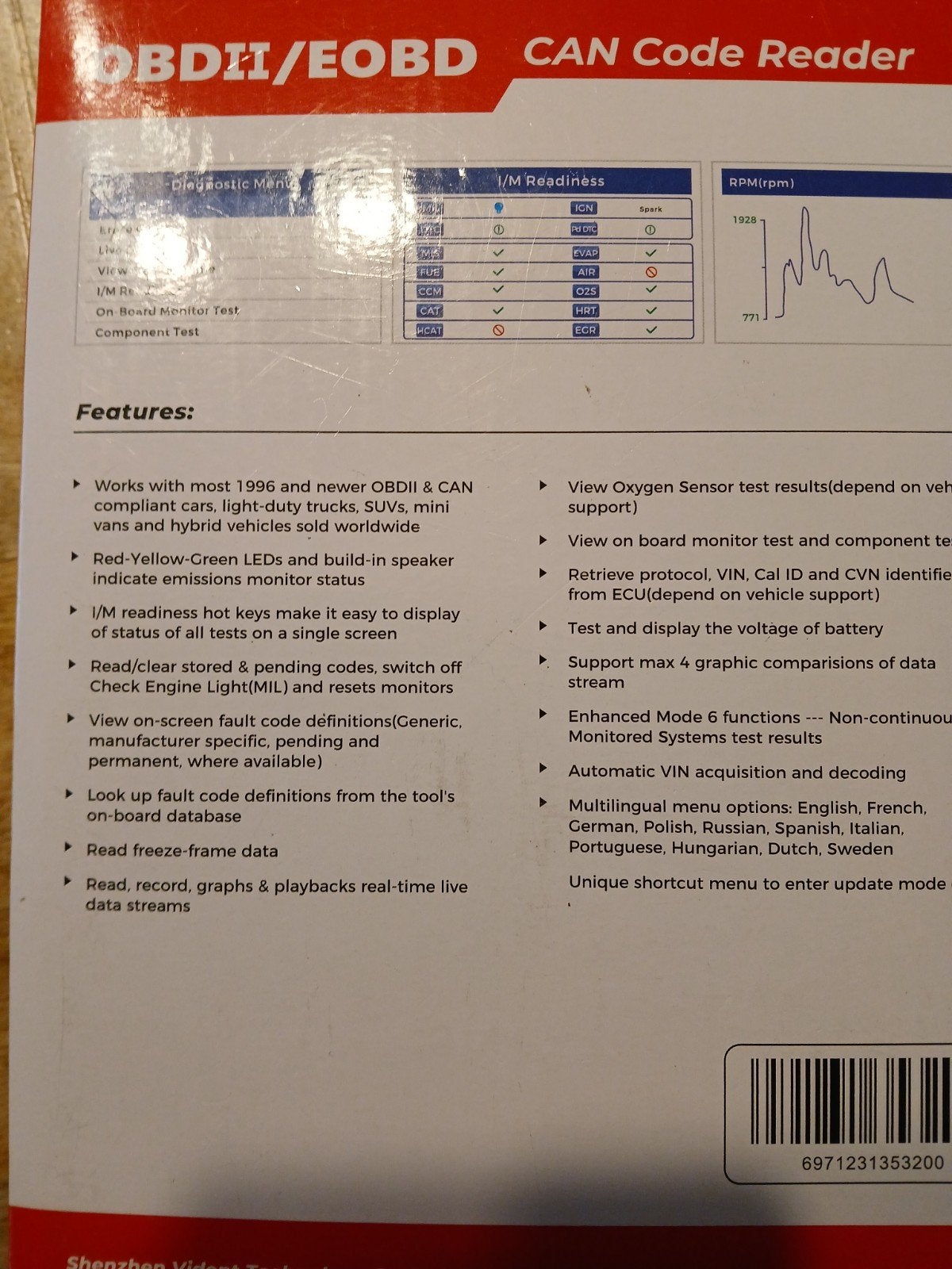 Vident codereader iEasy 320, Auto diversen, Ophalen of Verzenden, Zo goed als nieuw