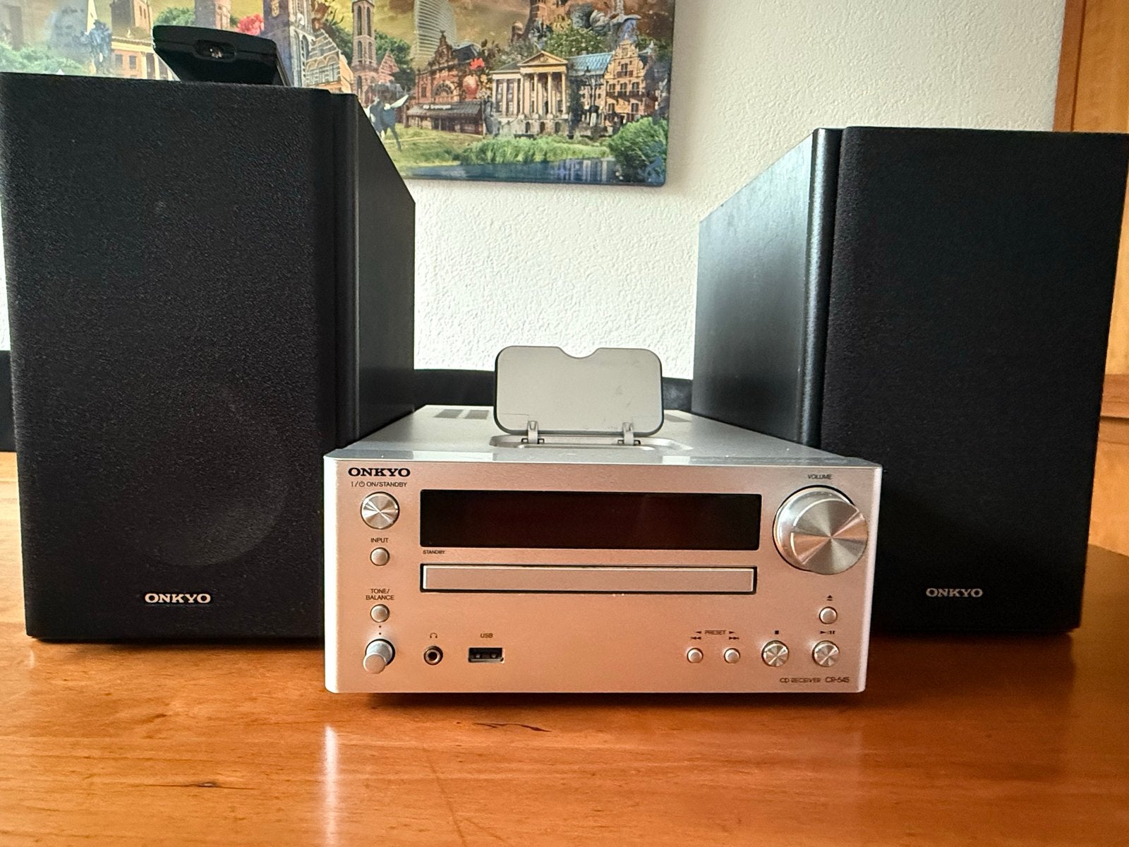 Onkyo Microset met CD-speler, radio en iPod-dock, Gebruikt, Microset, Cd-speler, Ophalen
