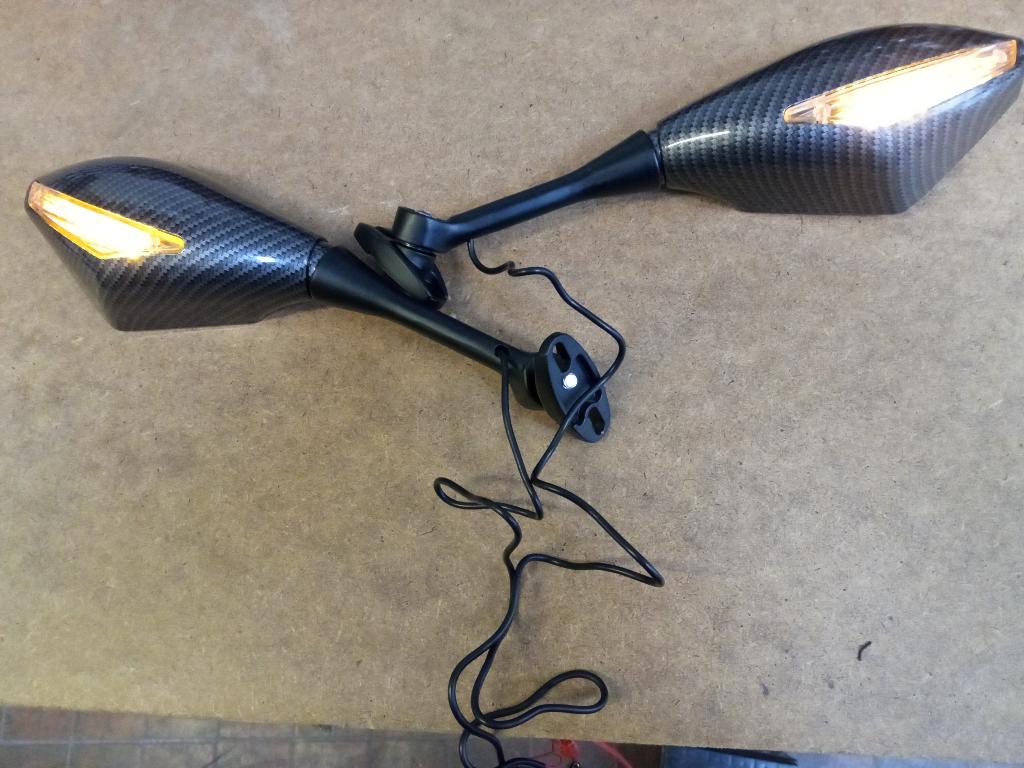 Motorspiegels , achteruitkijk spiegels met LED knipperlicht, Ophalen of Verzenden, Nieuw