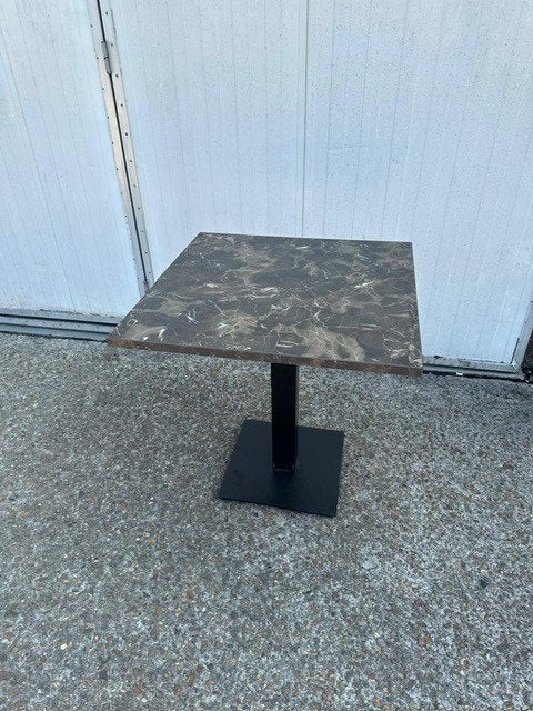 2 stuks marmerlook horeca restaurant tafels 70x70 cm, Ophalen