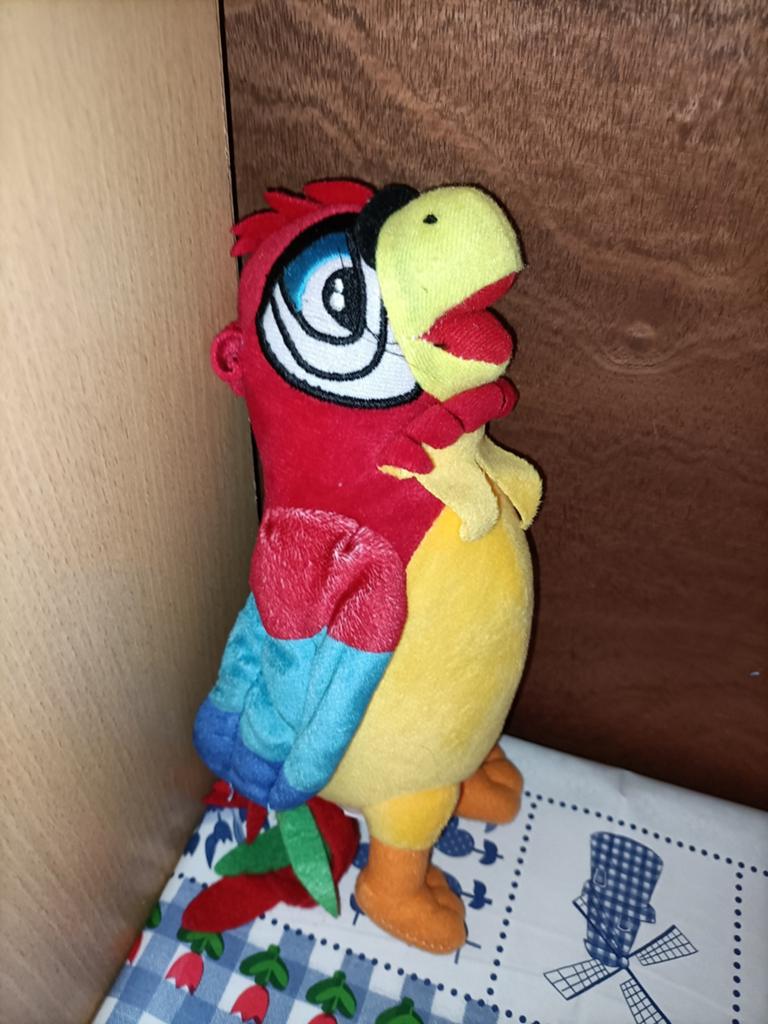 Papagaai knuffel Wildlands Adventure Zoo Emmen 25 cm groot, Ophalen of Verzenden, Zo goed als nieuw, Overige typen
