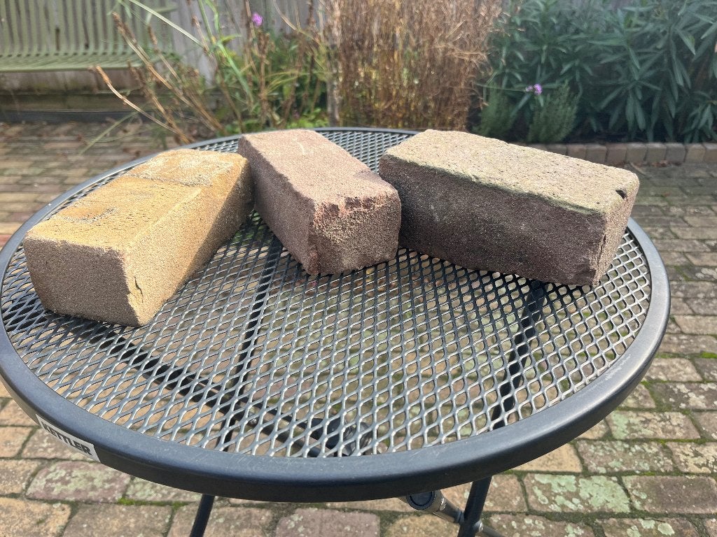 Gebakken straatstenen, circa 100 stuks voor 1,5 m2, Ophalen, Gebruikt, Overige materialen, Klinkers