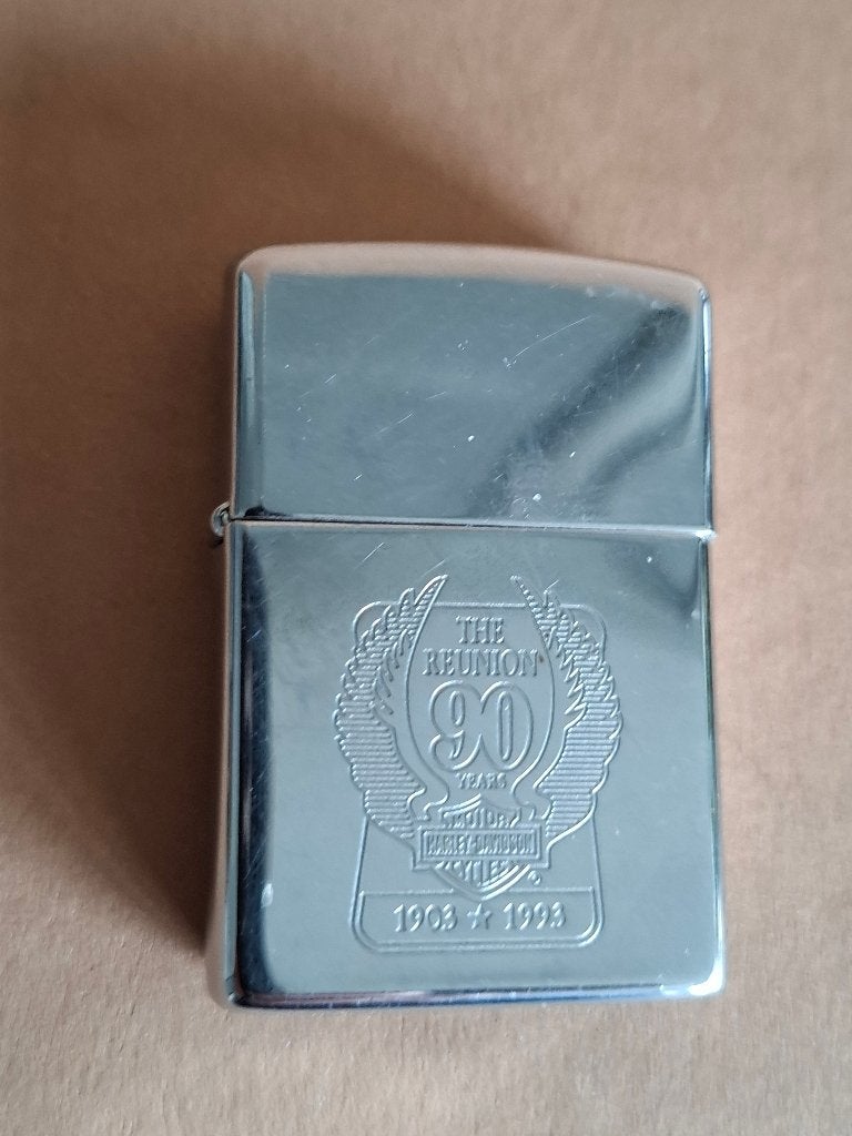 Zippo The Reunion 90 years 1903-1993 Harley Davidson, Verzamelen, Rookartikelen, Aanstekers en Luciferdoosjes, Ophalen of Verzenden