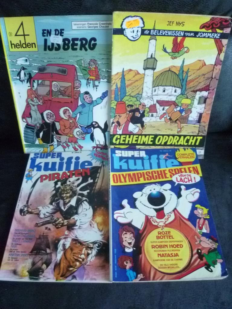 4 Helden, De belevenissen van Jommeke en Super Kuifje, Boeken, Strips | Comics, Meerdere comics, Ophalen, Gelezen, Europa
