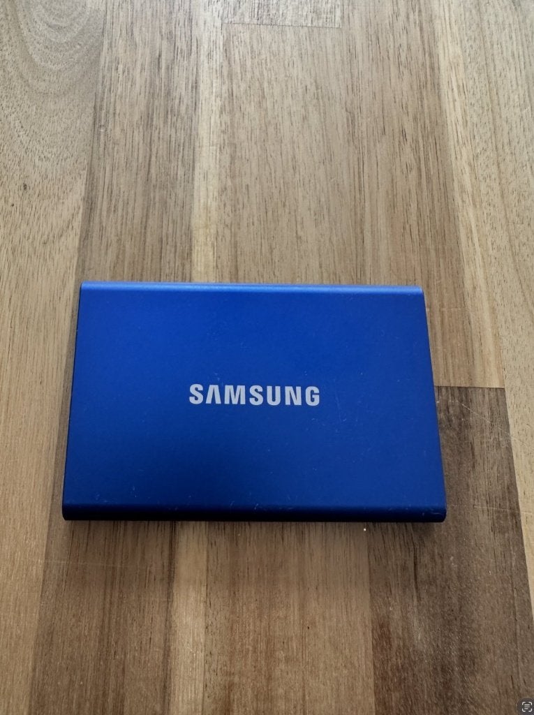 Samsung T7 portable SSD 1TB blauw, Computers en Software, Gebruikt, SSD, Ophalen of Verzenden, 1TB