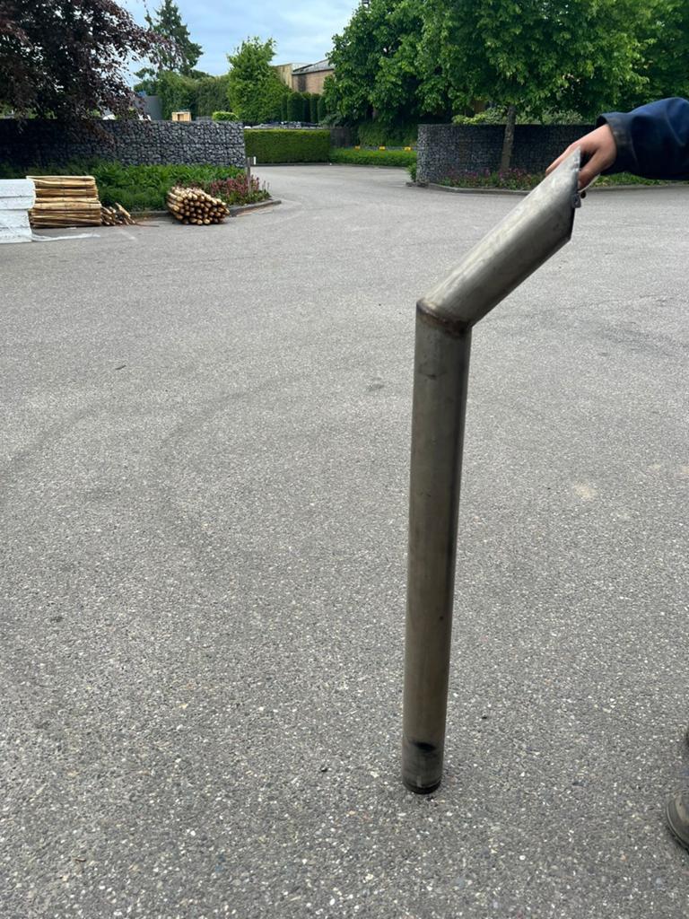 Uitlaten, Ophalen of Verzenden, Rvs, Minder dan 2 meter, 80 mm of meer