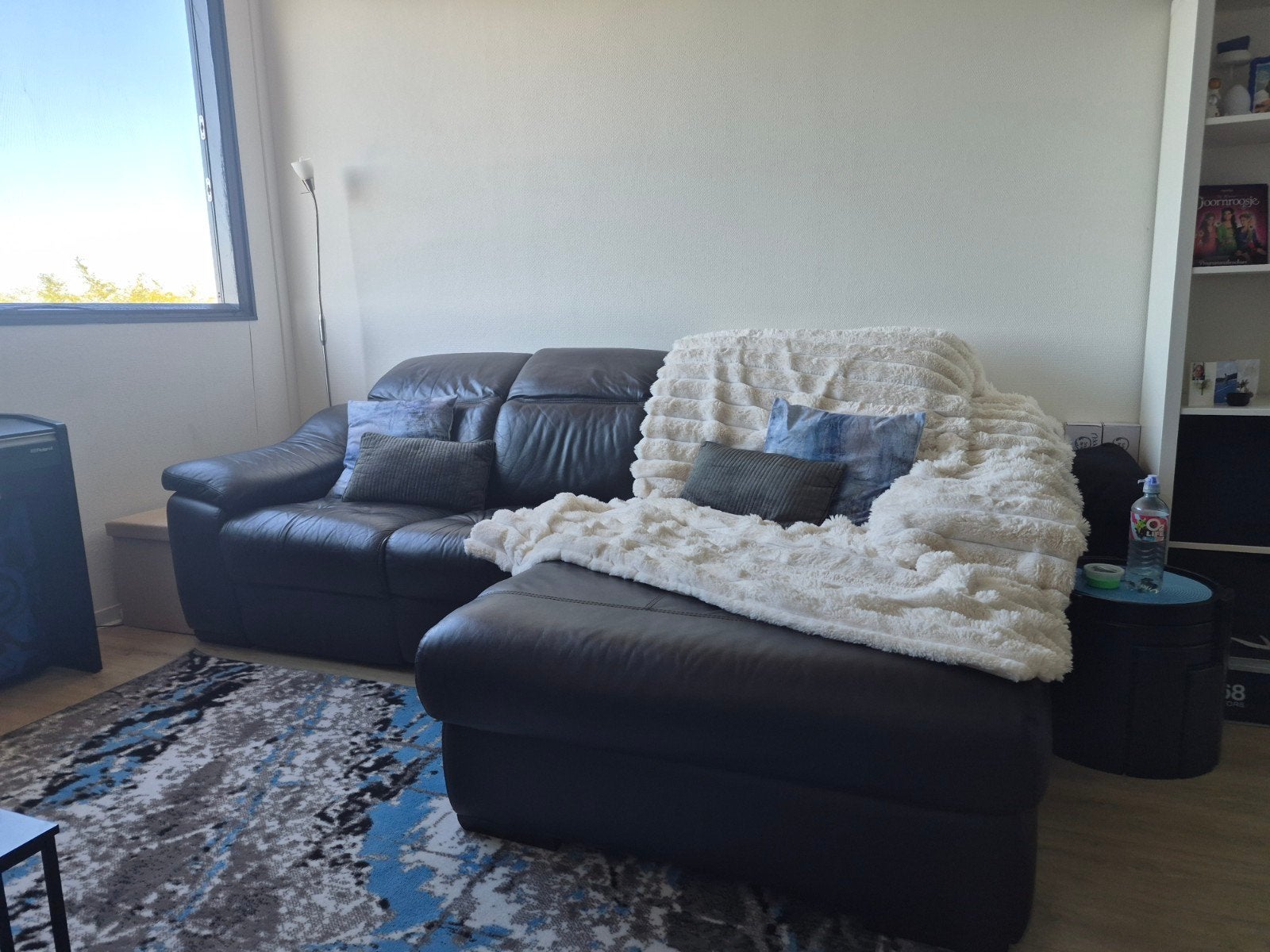 Leren Hoekbank met Relaxfunctie - Donkerbruin, Huis en Inrichting, Ophalen, 250 tot 300 cm, Gebruikt, 100 tot 125 cm