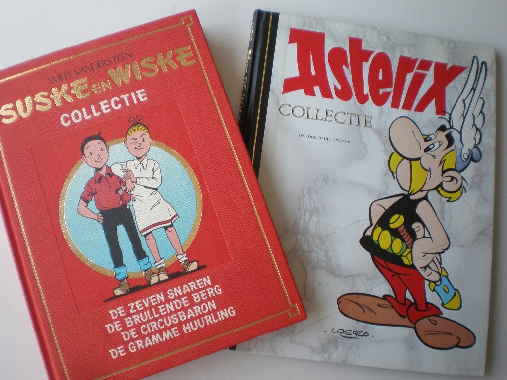 2 Stripboeken, Suske en Wiske en Asterix, Boeken, Gelezen, Diverse auteurs, Ophalen of Verzenden, Meerdere stripboeken