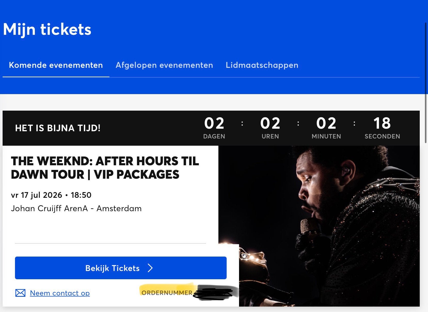 the weeknd tickets ruilen 17 jul > 16/ 18 jul.VIP voor norma, Tickets en Kaartjes, Concerten | Pop, Twee personen, Juli