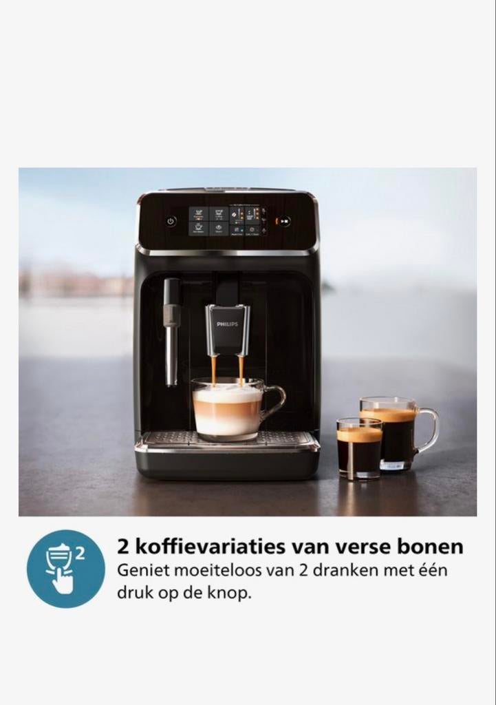 Philips 2200 EP2224/10, Ophalen, Afneembaar waterreservoir, Espresso apparaat, Koffiebonen