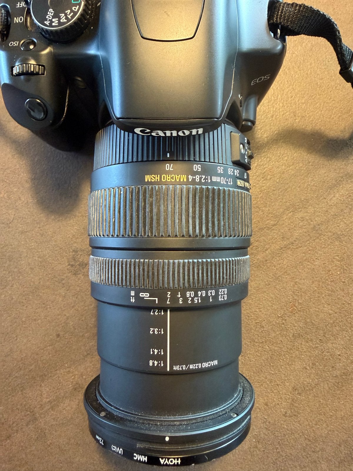 Canon EOS 450D Spiegelreflexcamera met Sigma 17-70mm lens, Ingebouwde flitser, Gebruikt, Spiegelreflex, Canon