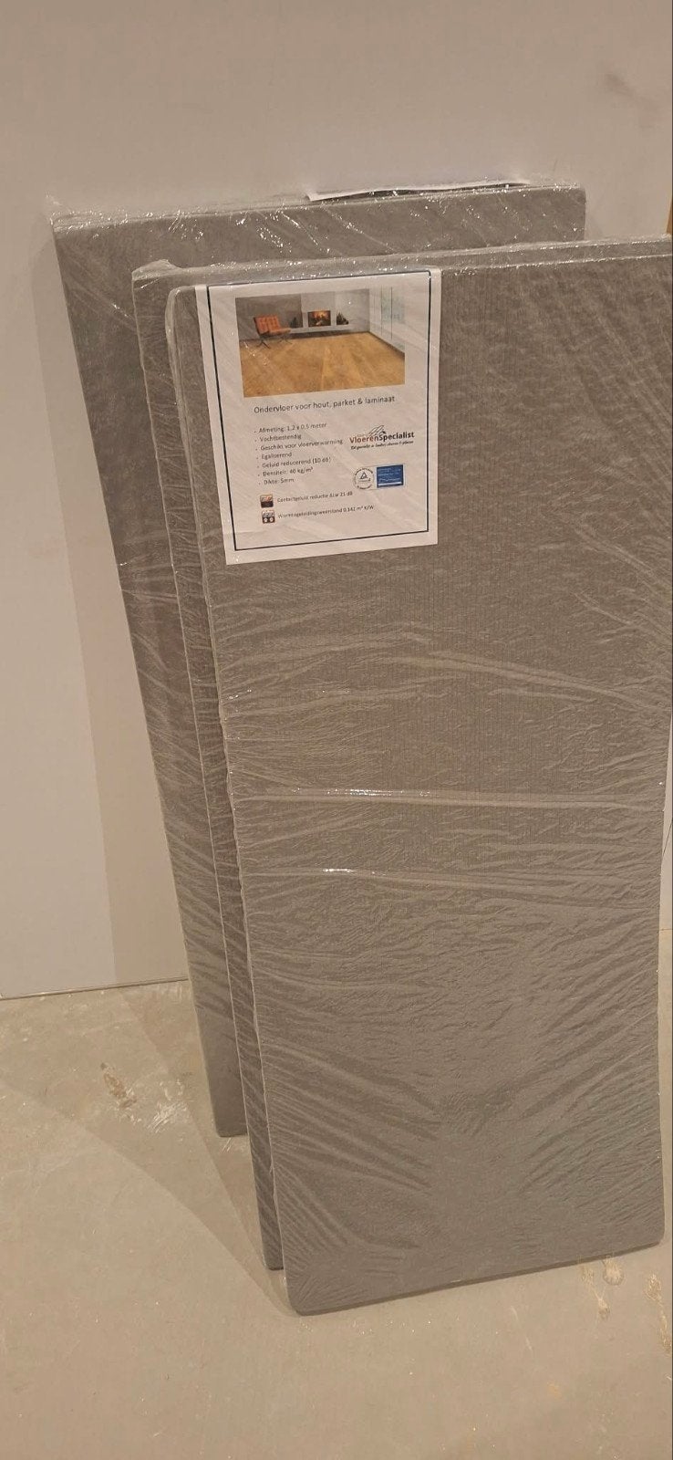 Ondervloer voor laminaat, hout of parket - Vochtbestendig, Overige materialen, 30 cm of meer, 50 tot 150 cm, Overige typen