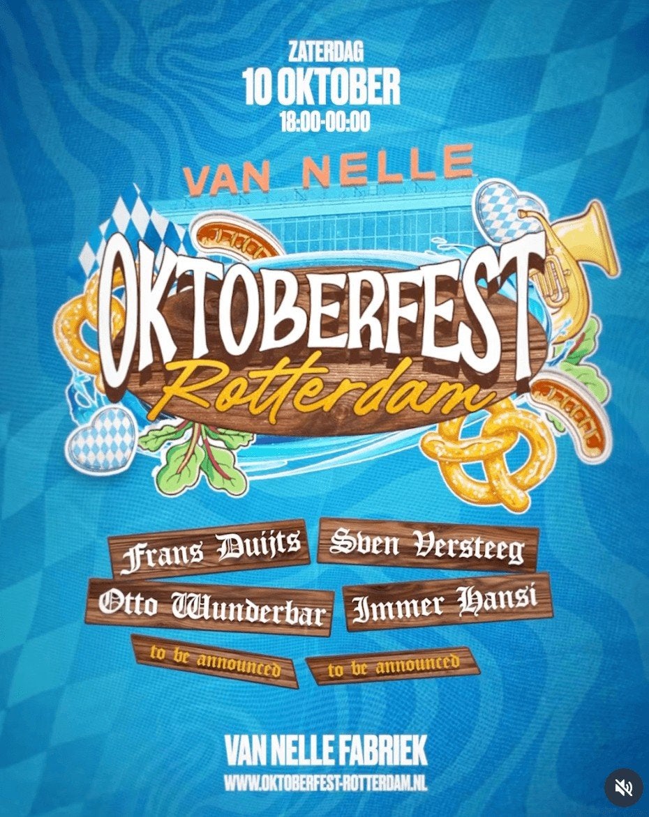 2 tickets Oktoberfest, 10 oktober in Rotterdam

Tijd: 18:00, Twee personen
