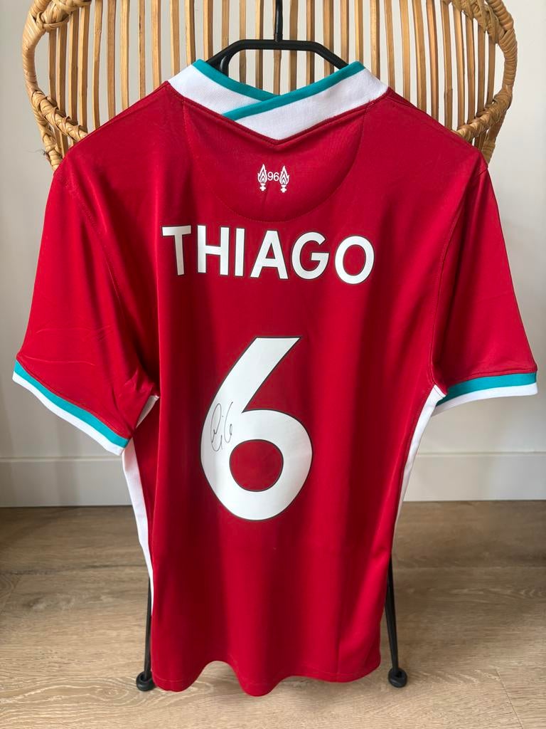 Gesigneerd Liverpool Thuisshirt Thiago Alcantara 2020-21, Kleding | Heren, Sportkleding, Maat 48/50 (M), Ophalen of Verzenden