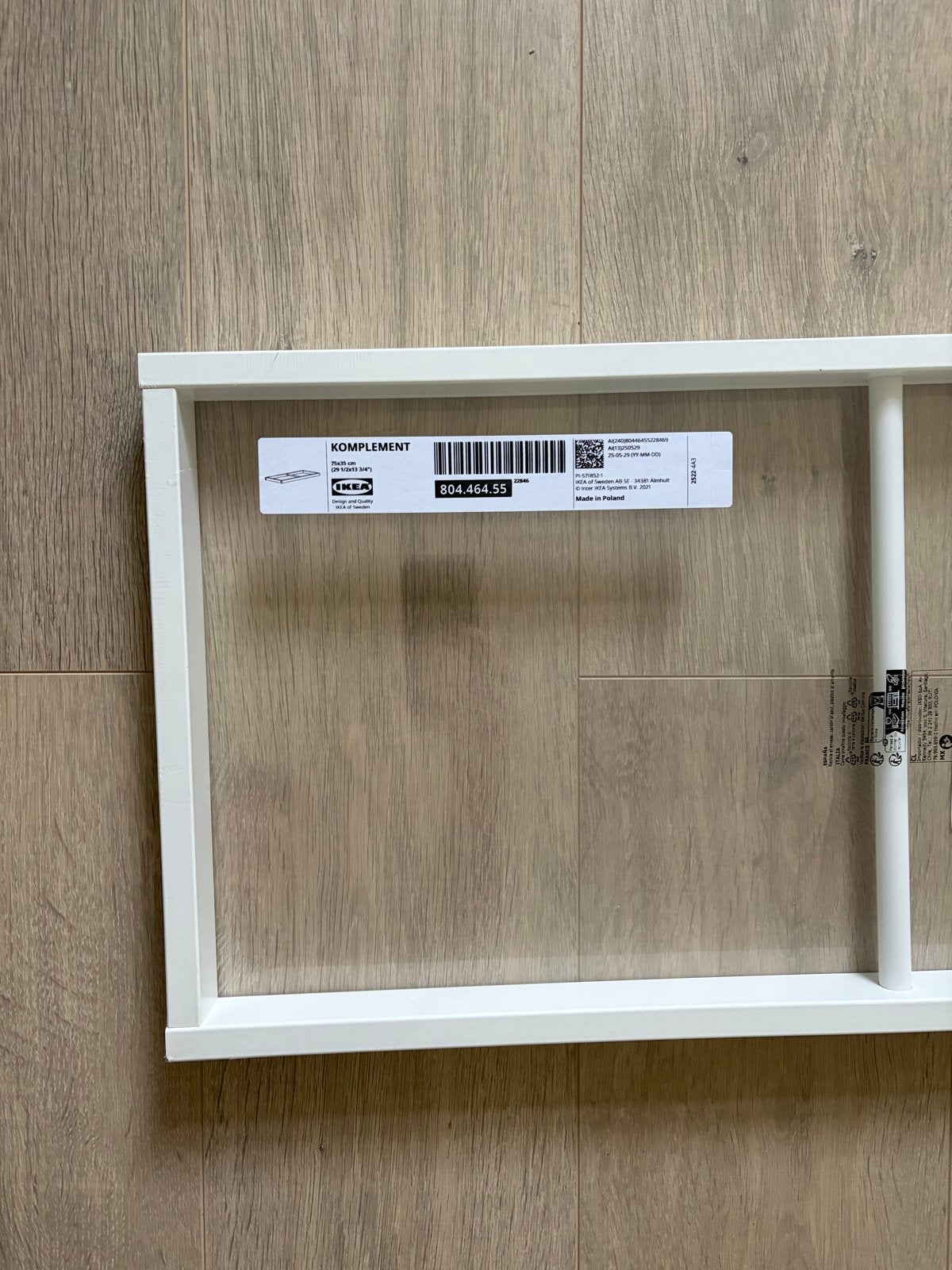 IKEA KOMPLEMENT Kleding hangrek, Ophalen, Nieuw, 50 tot 100 cm, Minder dan 100 cm