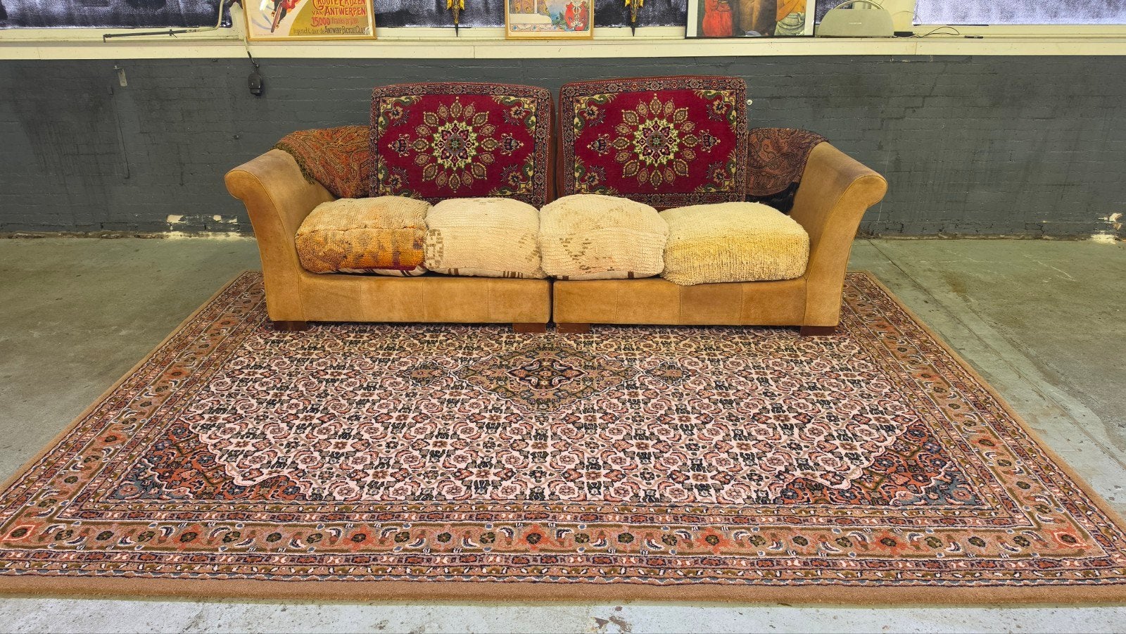 Groot Handgeknoopt Perzische Bidjar 250x350cm ZGAN, 200 cm of meer, Zo goed als nieuw, 200 cm of meer, Rechthoekig
