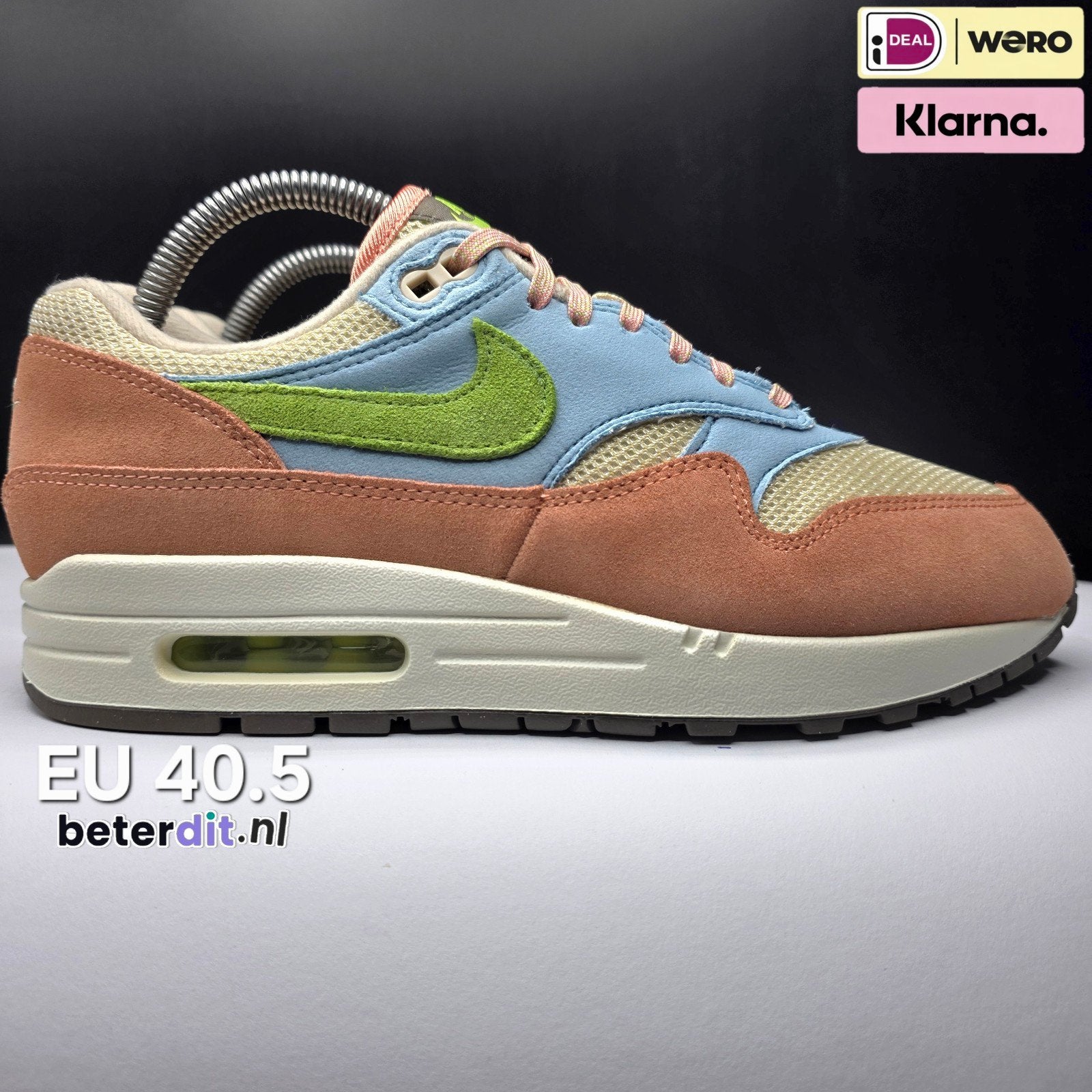 Nike Air Max 1 'Light Madder Root Worn Blue' Maat: 40.5, Ophalen of Verzenden, Nike, Nike, Nike air max
