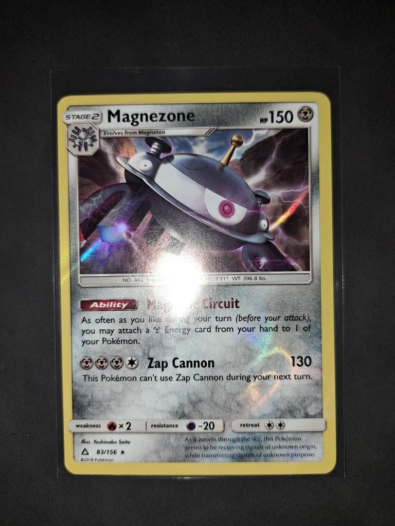 Magnezone holo ultra prism . nm, Hobby en Vrije tijd, Verzamelkaartspellen | Pokémon, Ophalen of Verzenden, Nieuw, Losse kaart