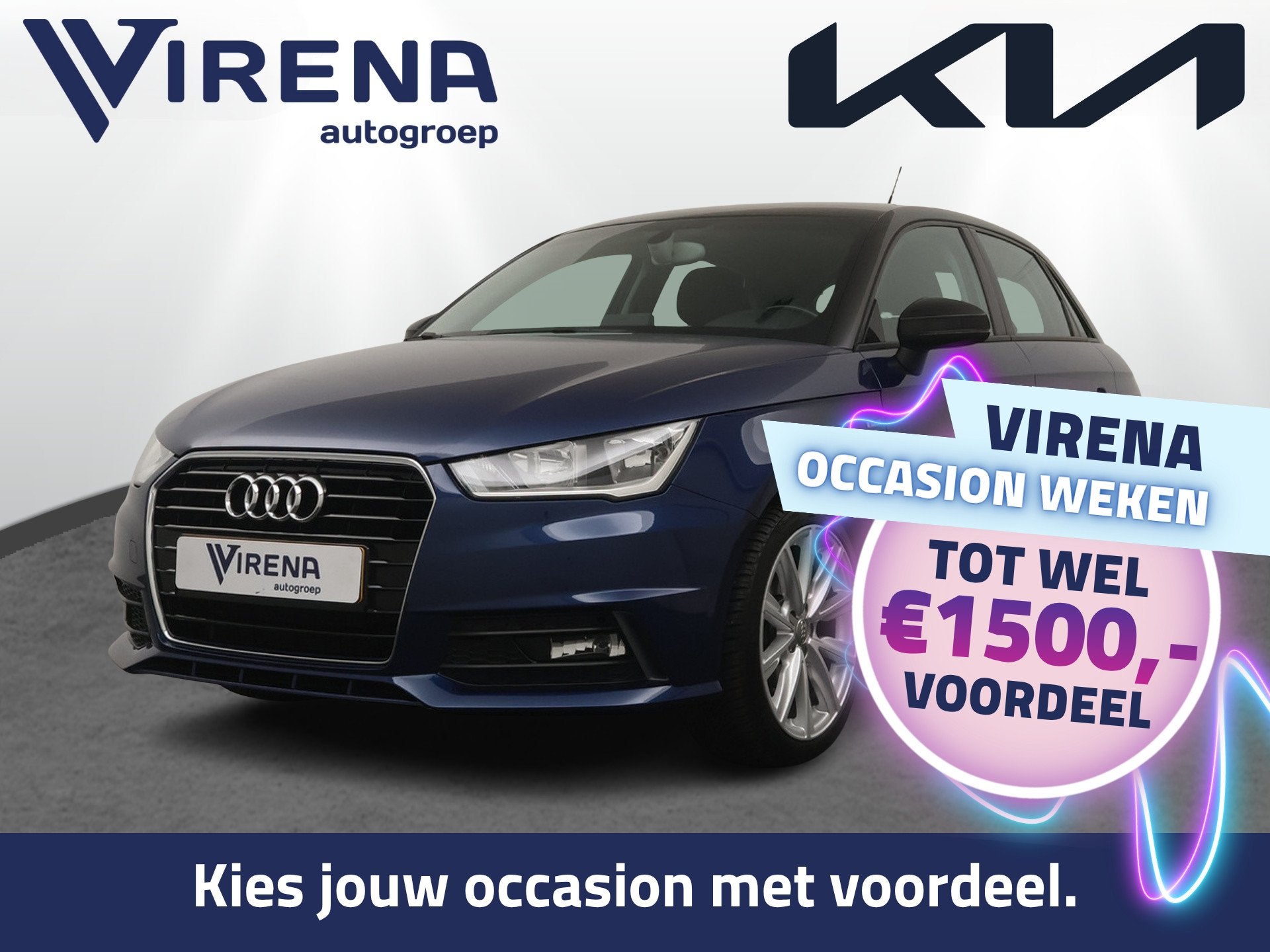 Audi A1 Sportback 1.0 TFSI Pro Line - S-Line - Cruise contro, Auto's, Voorwielaandrijving, Dealer onderhouden, Stof, 49 €/maand