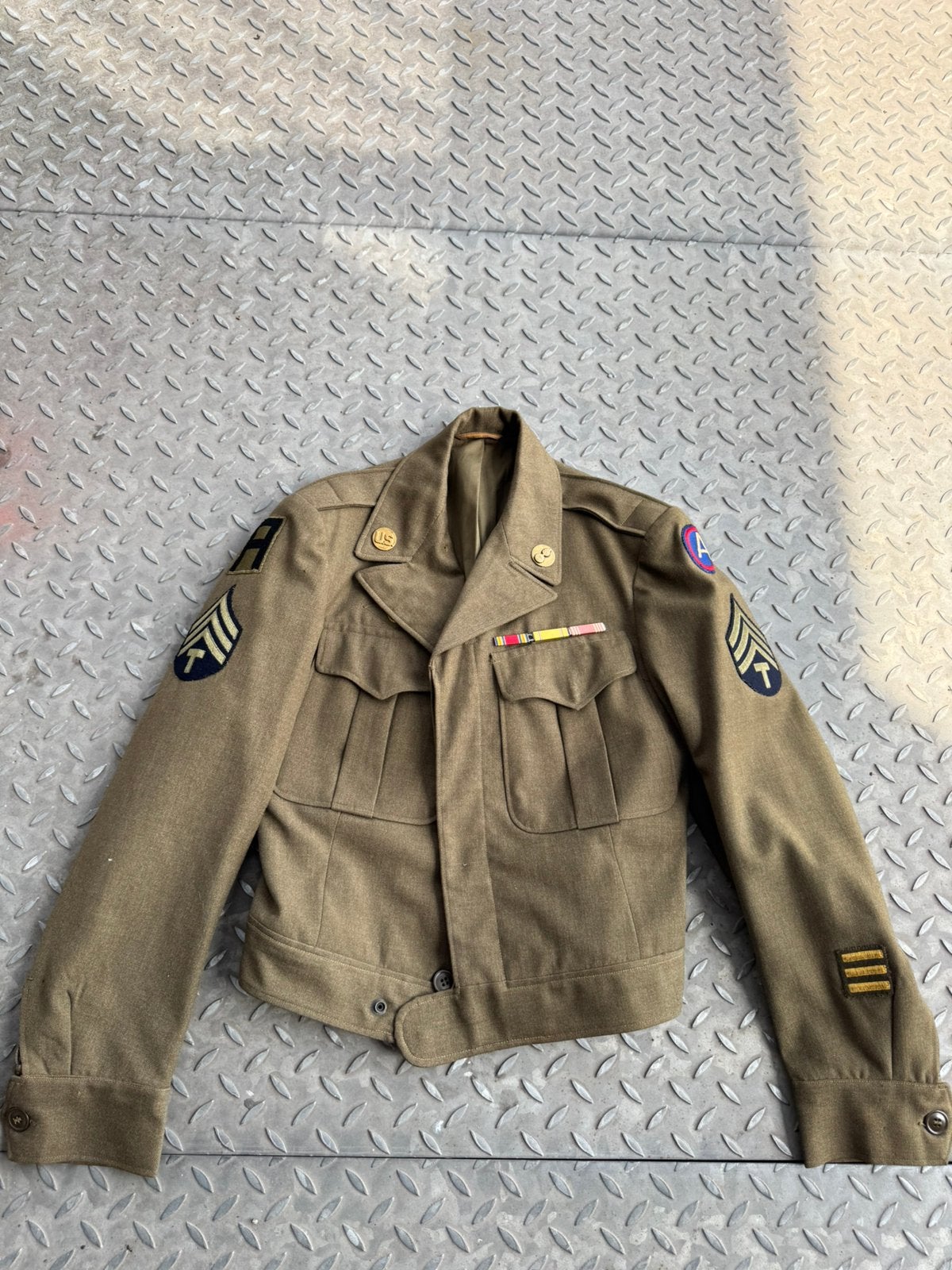 WW2 US Army origineel Amerikaanse "Ike, Ophalen of Verzenden, Amerika
