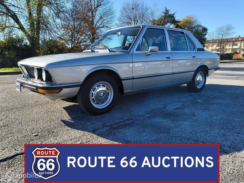 BMW 520 | 1974 | Route 66 Auctions, Auto's, Overige carrosserieën, Zwart, Bedrijf, Handgeschakeld