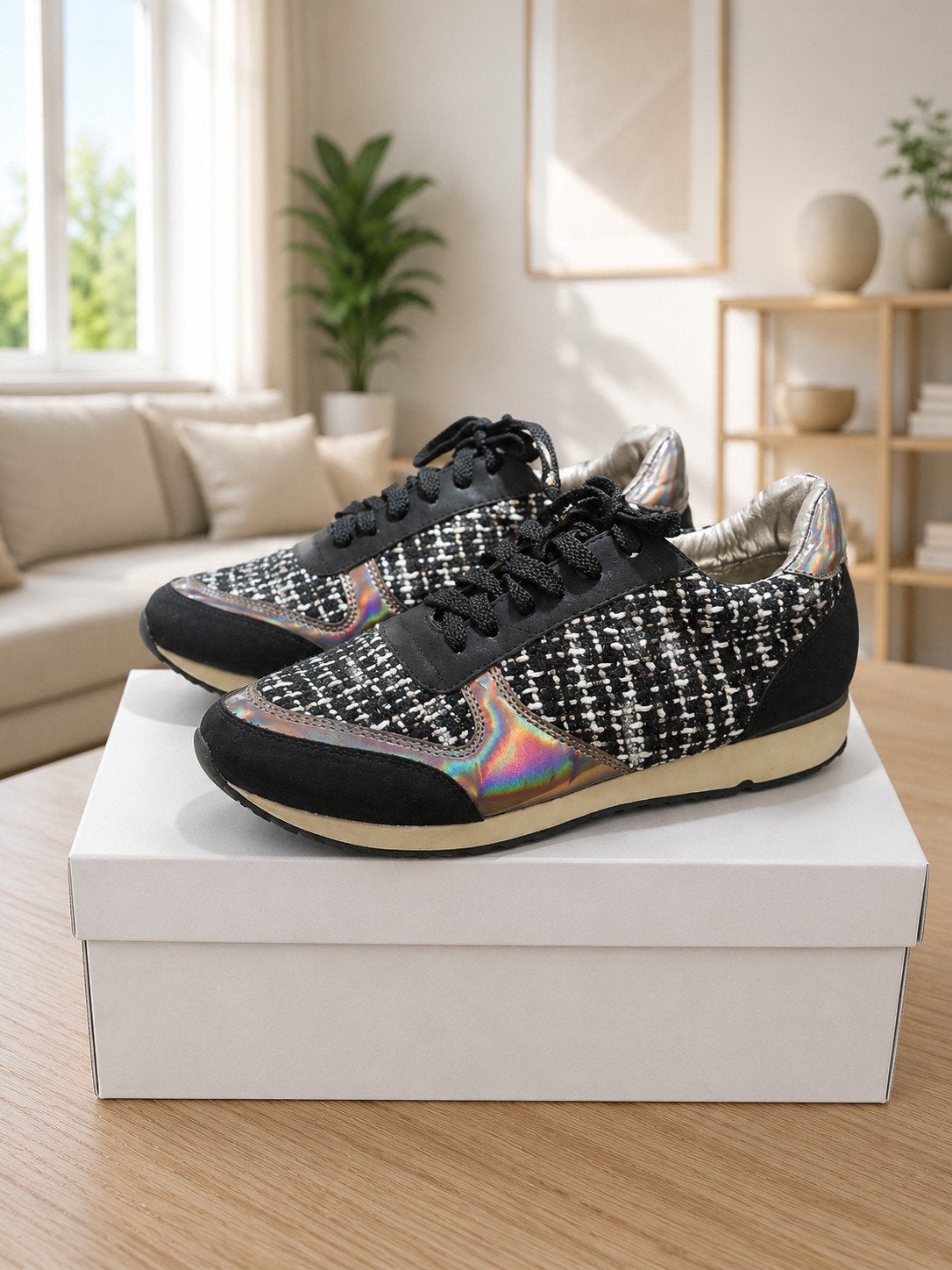 Damessneakers zwart-wit - Maat 38, Overige kleuren, Nieuw, Ophalen of Verzenden, Sneakers of Gympen