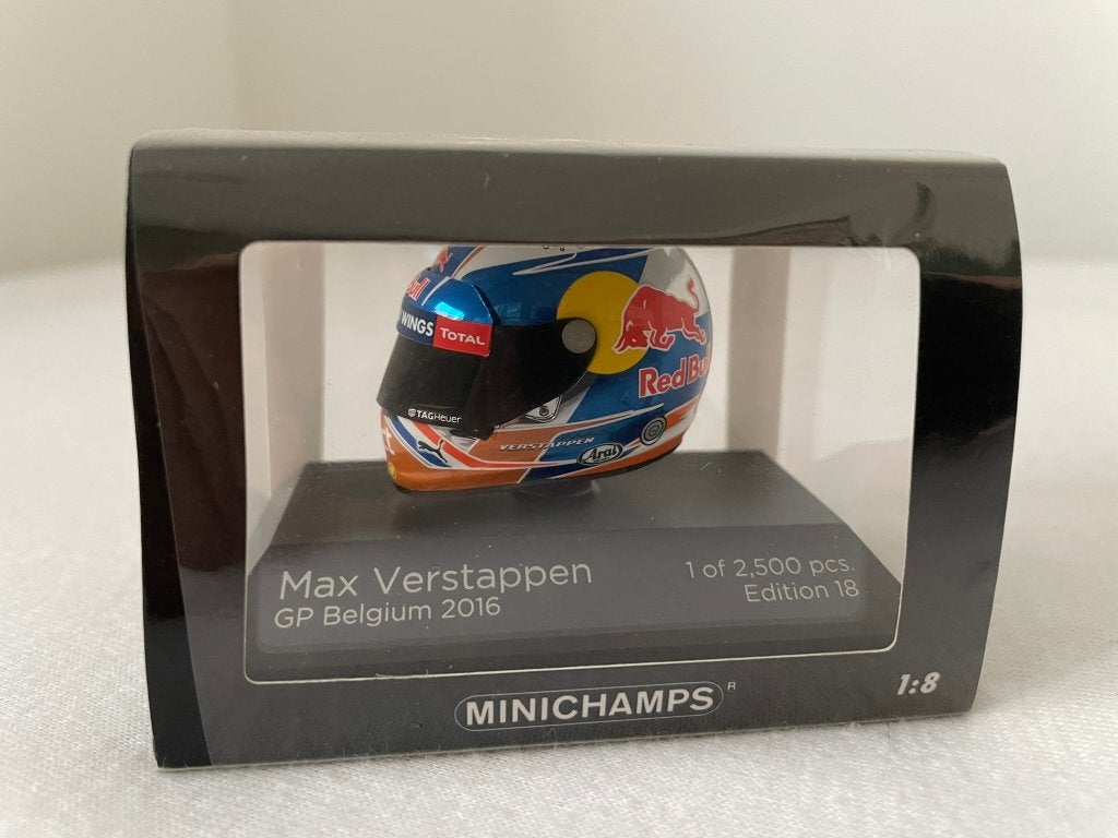 Max Verstappen helm GP Belgium 2016, Ophalen, Zo goed als nieuw, Formule 1